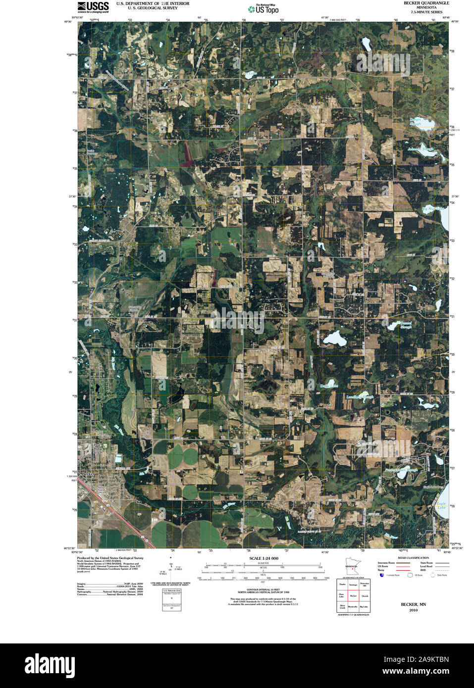 Becker minnesota map hires stock photography and images Alamy