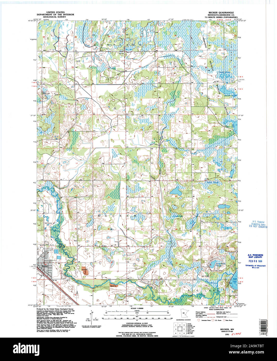 Becker minnesota map Cut Out Stock Images & Pictures Alamy