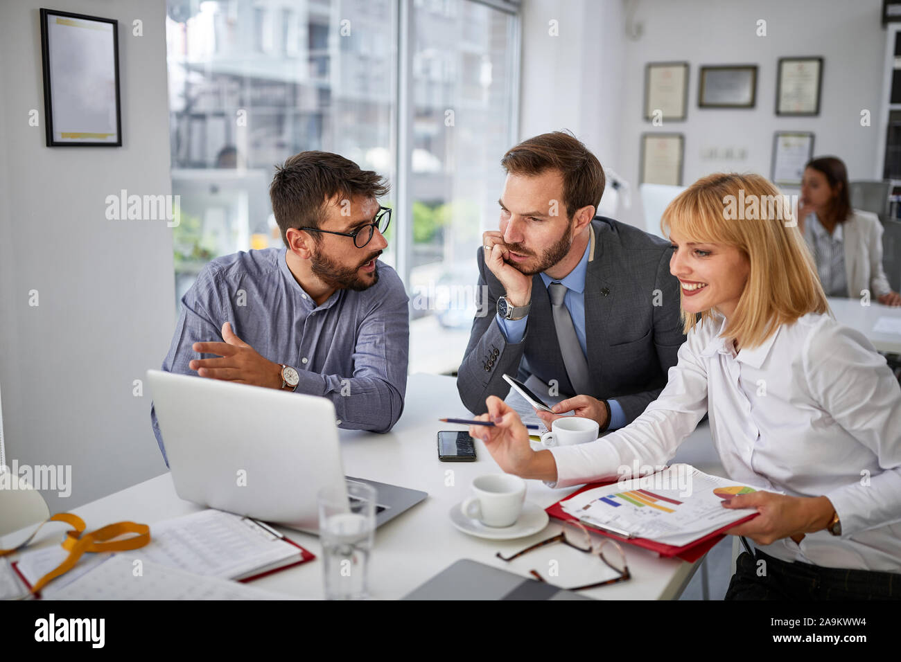 Successful business people have meeting at work Stock Photo