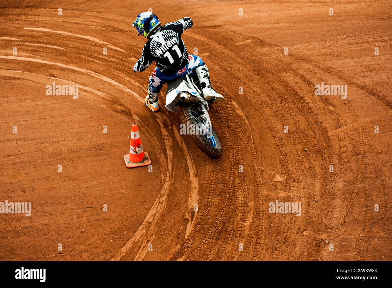 flat track in lelystand netherlands Stock Photo