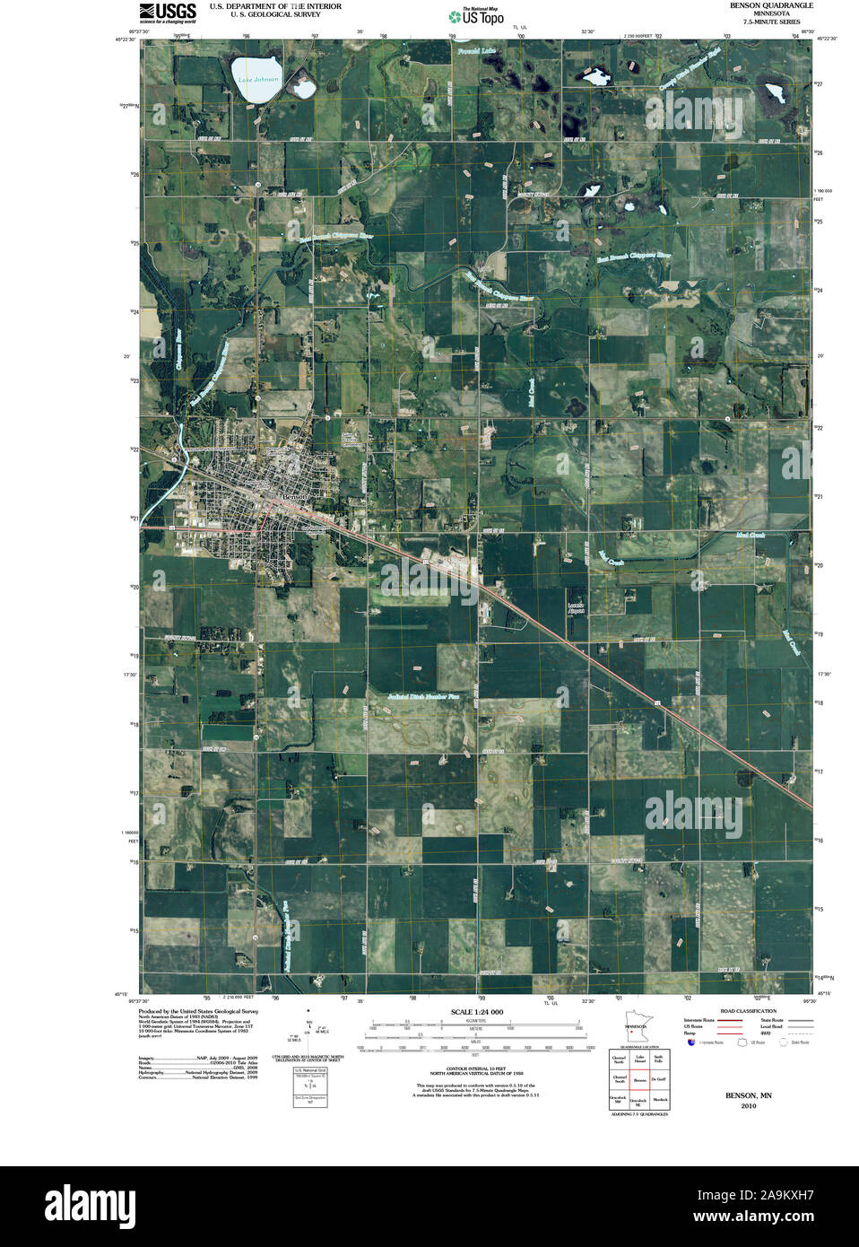 Map of benson minnesota Cut Out Stock Images & Pictures Alamy