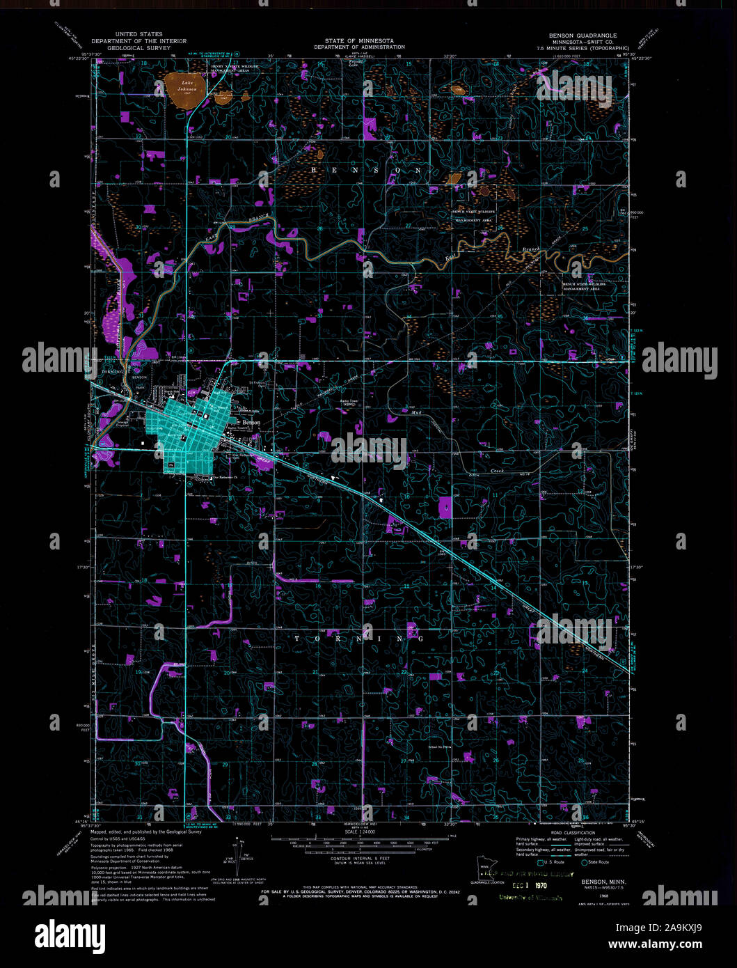 Map of benson minnesota hires stock photography and images Alamy