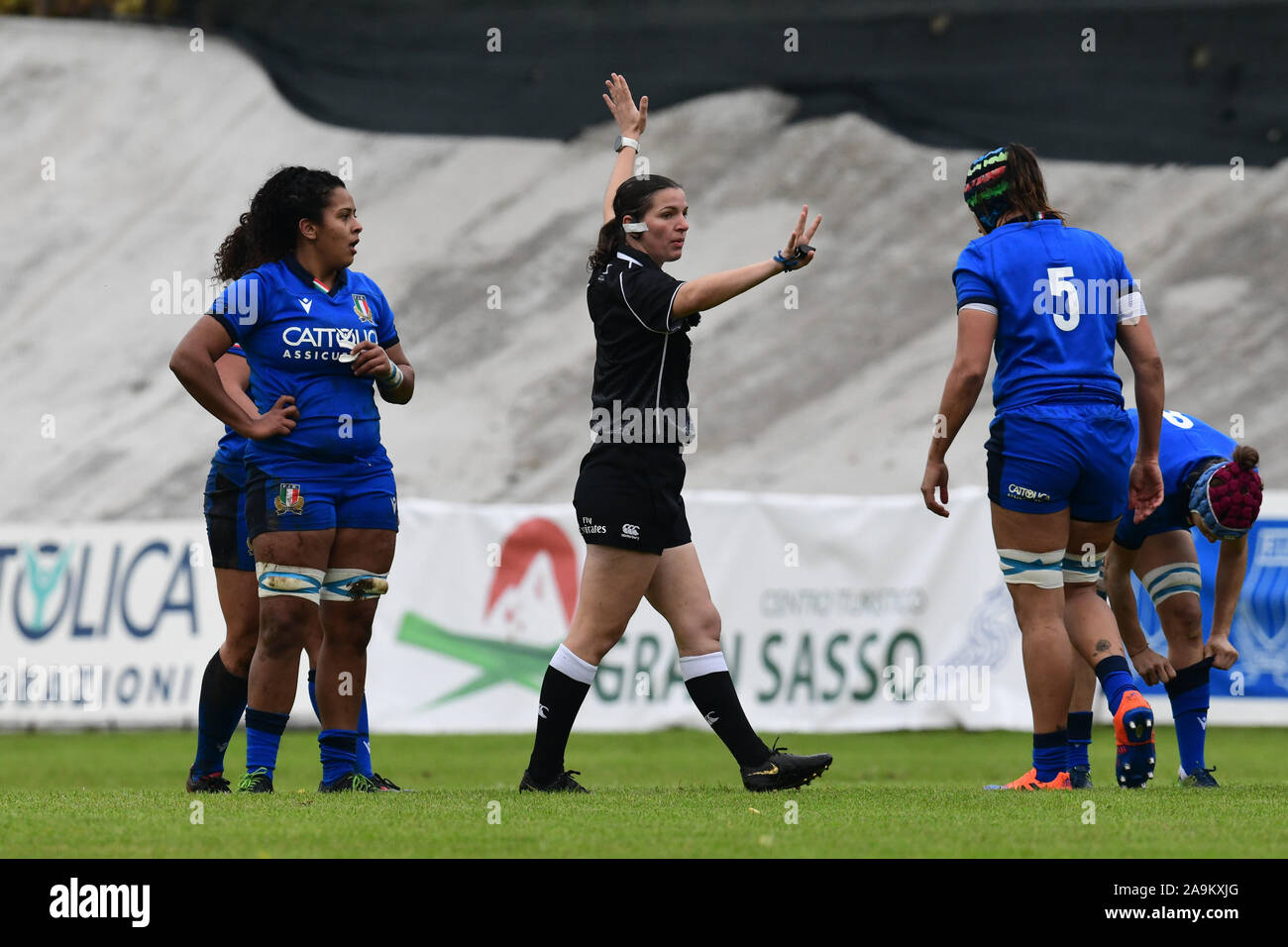 L´Aquila, Italy, 16 Nov 2019, players during women rugby test match