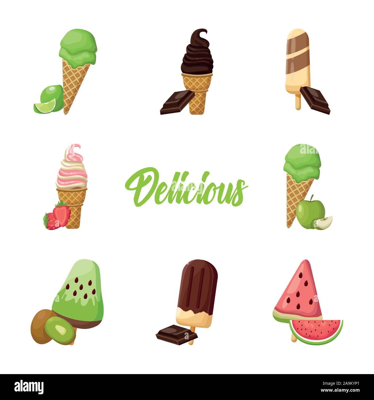 Isolated fruits icon set vector design Stock Vector Image & Art - Alamy