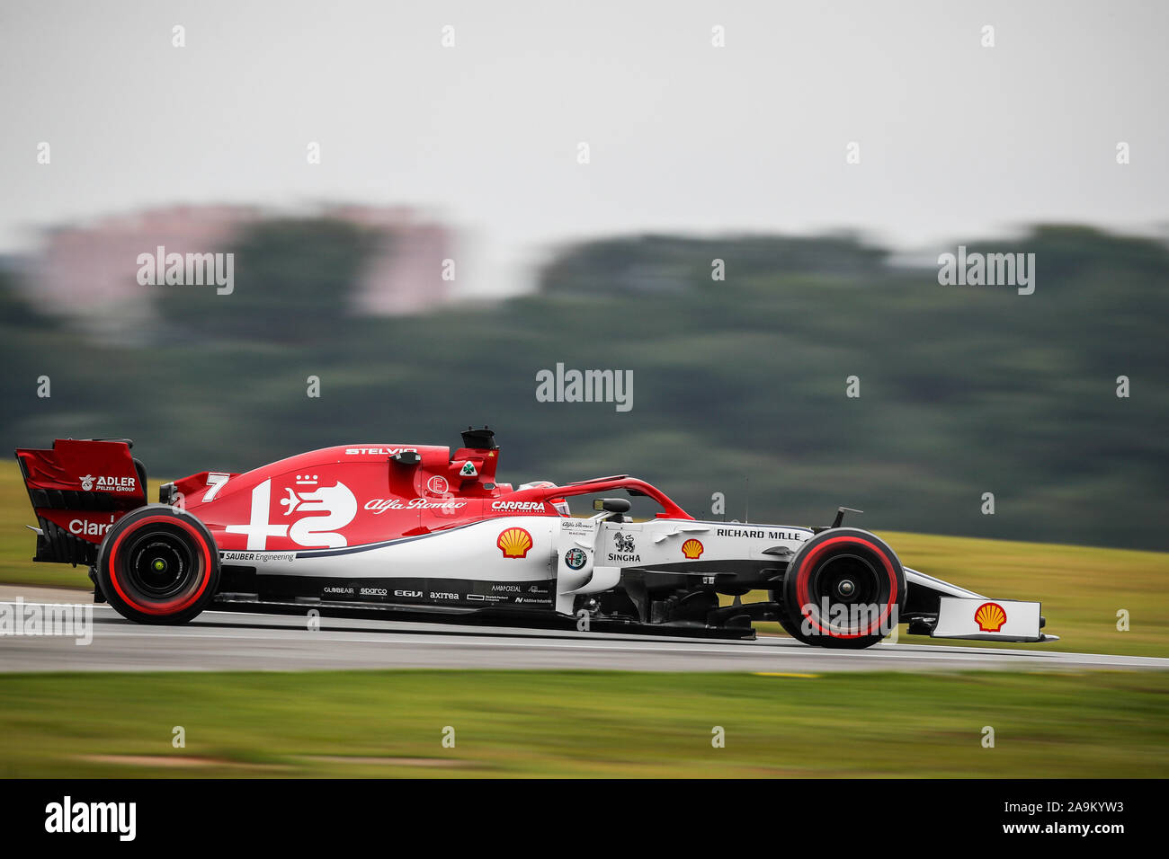 Sao Paulo, Brazil. 15th Nov, 2019. 07 RAIKKONEN Kimi (fin), Alfa Romeo  Racing C38, action during the 2019 Formula One World Championship, Brazil  Grand Prix from November 15 to 17 in Sao
