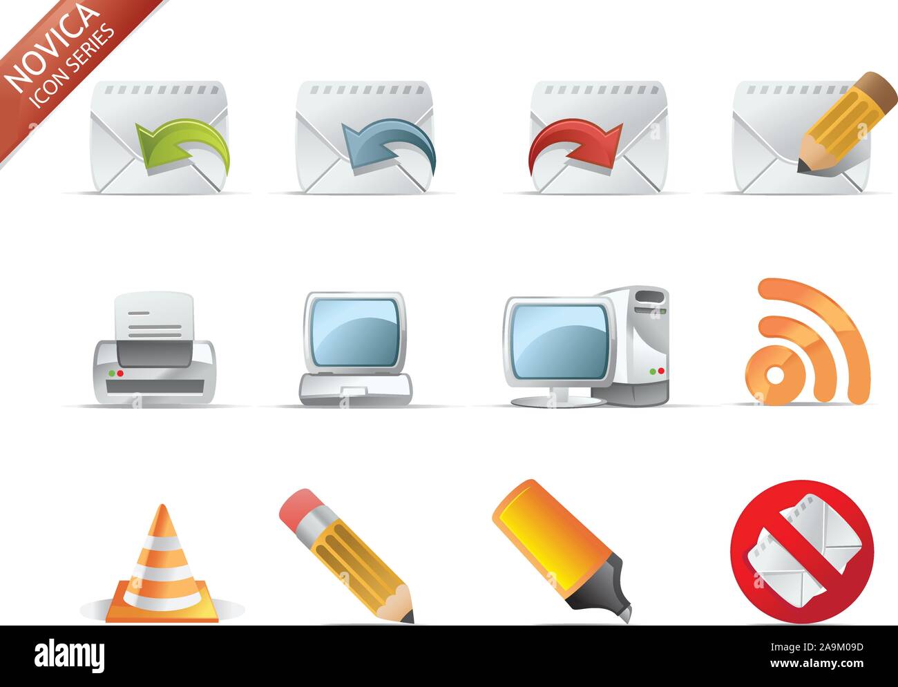 Web and Internet Icons for your website, internet, presentation and application project. web 2.0 style, clean and professional. see more icons in my p Stock Vector