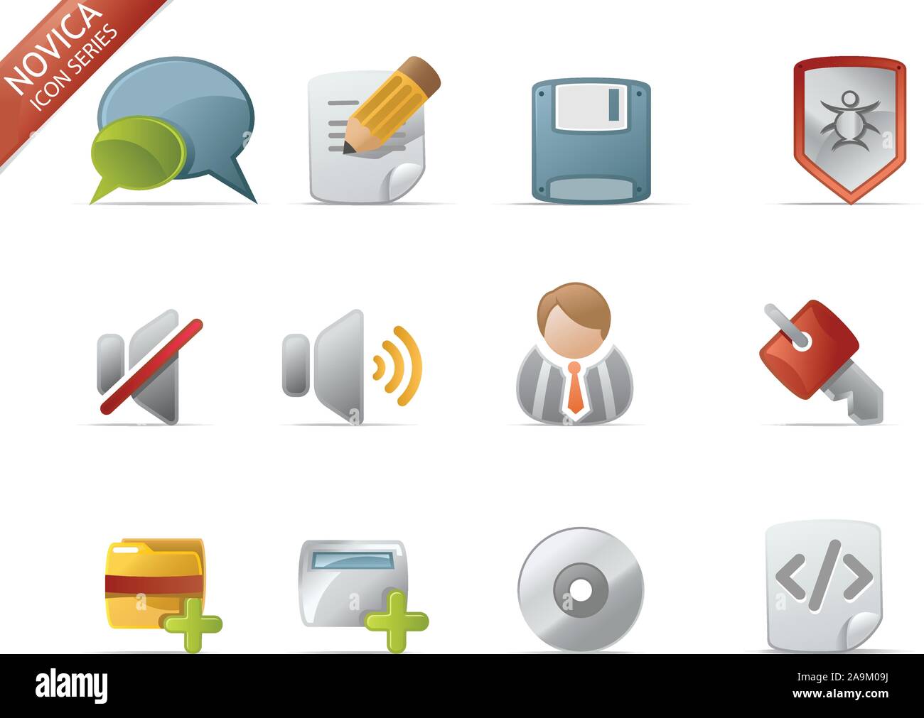Web and Internet Icons for your website, internet, presentation and application project. web 2.0 style, clean and professional. see more icons in my p Stock Vector
