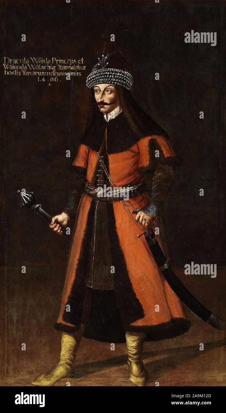 portrait of Vlas Tepes Dracula of Wallacchia Stock Photo