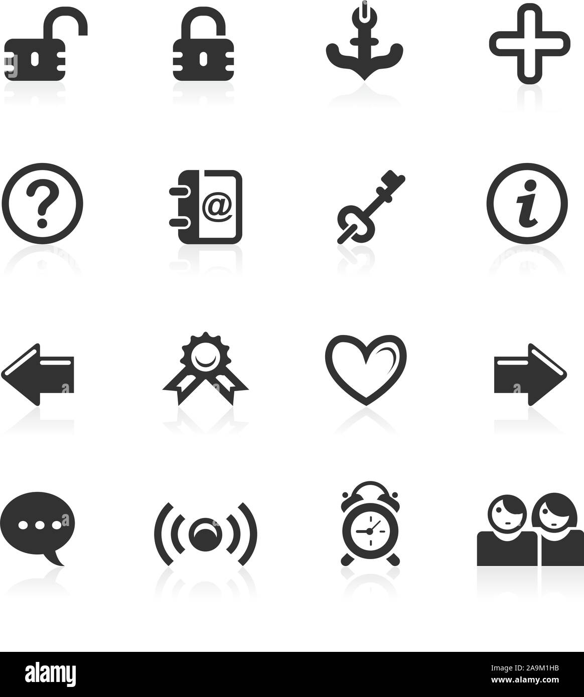 Web & Internet vector icons set isolated over white background - minimo ...