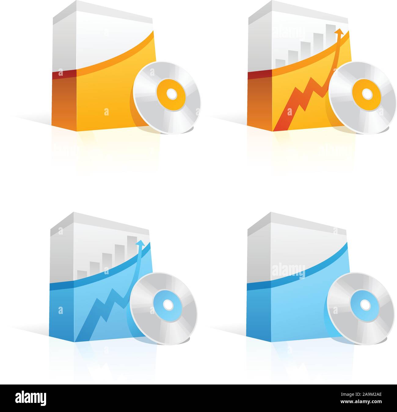 Software box with CD lying on it Stock Vector Image & Art - Alamy