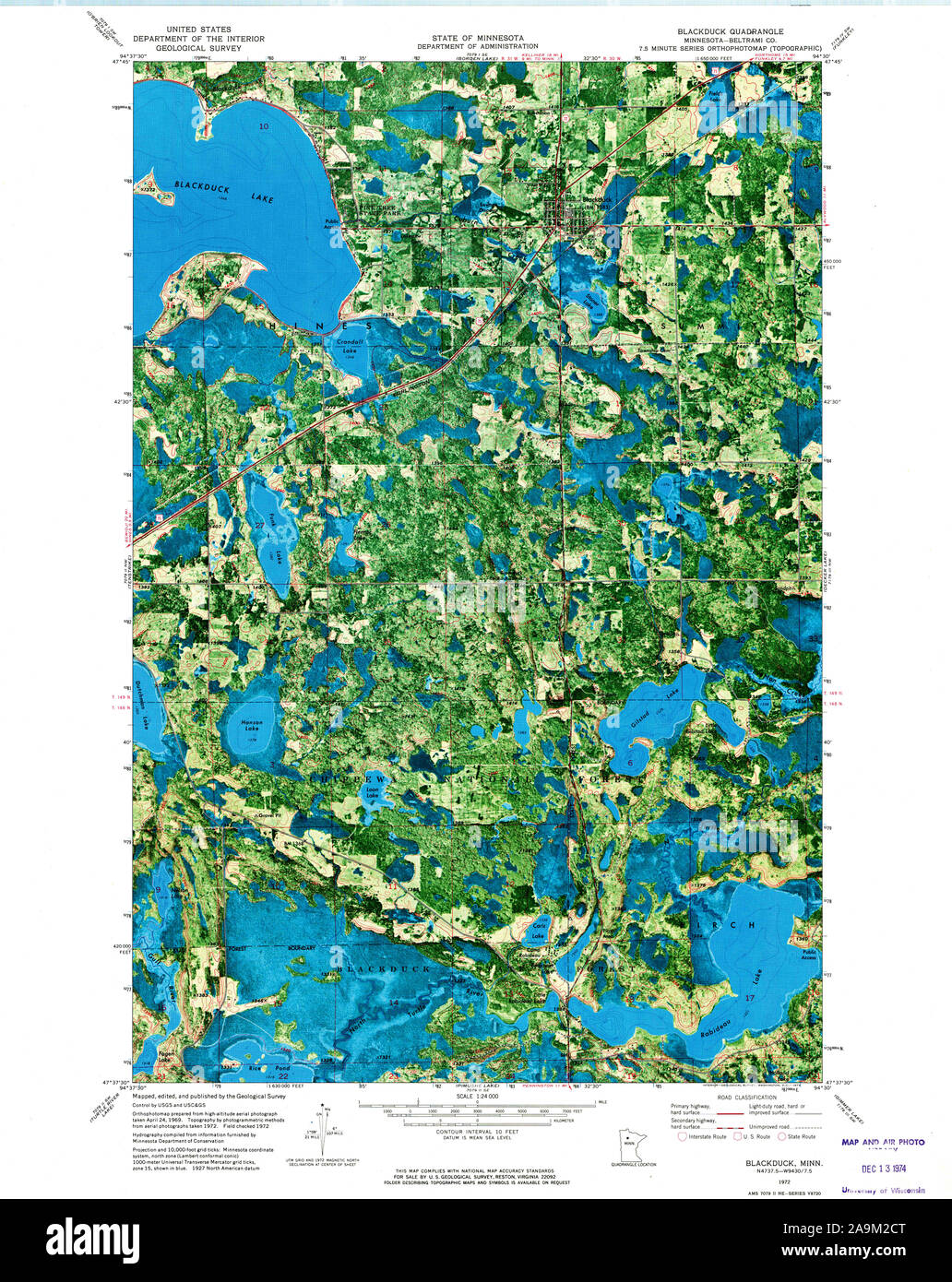 Blackduck minnesota map hires stock photography and images Alamy