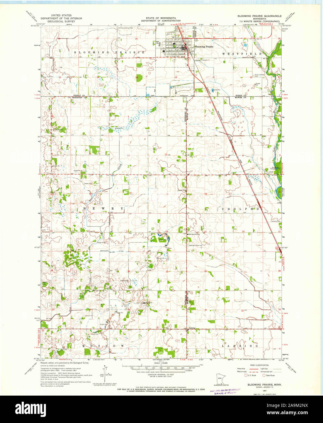 Blooming Prairie Mn Map Blooming Prairie Minnesota High Resolution Stock Photography And Images -  Alamy