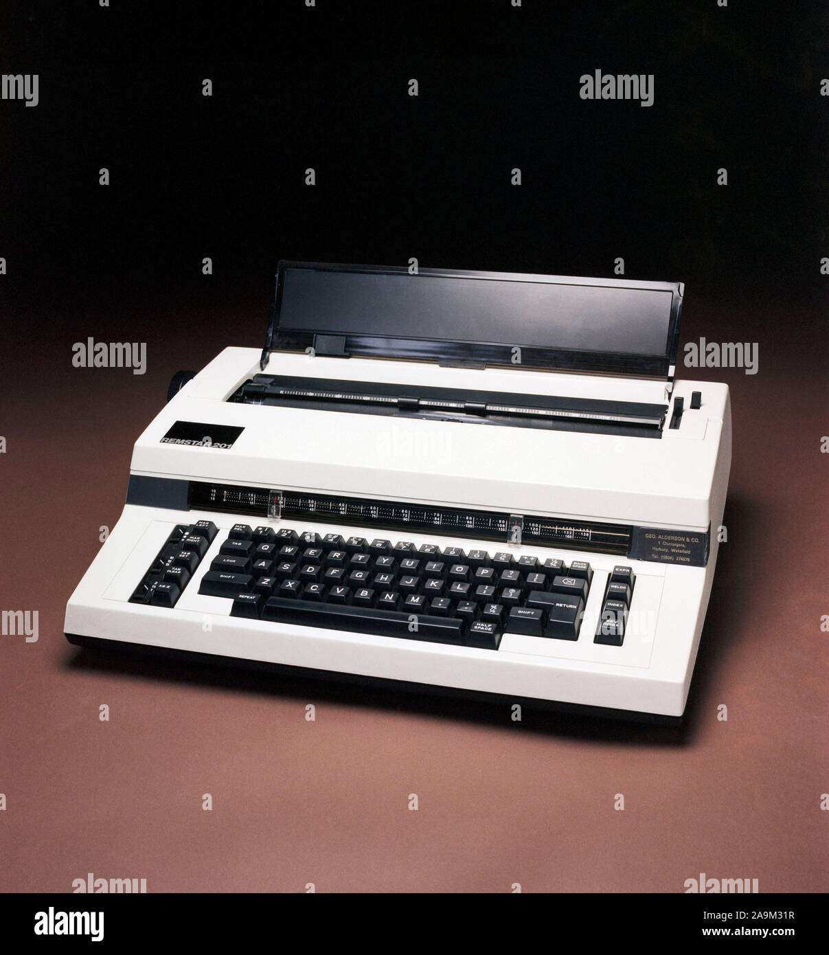 1981 Studio shot of Typewriter Stock Photo
