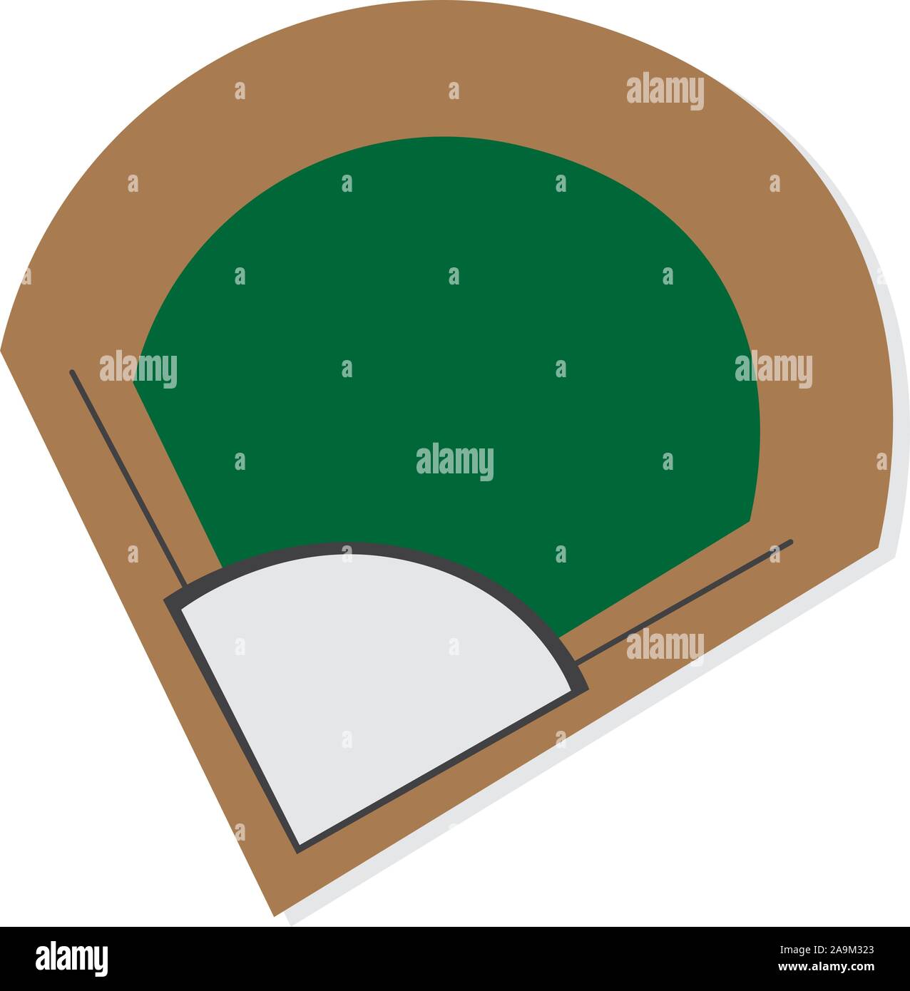 Baseball field base. Softball play VEctor illustration Stock Vector