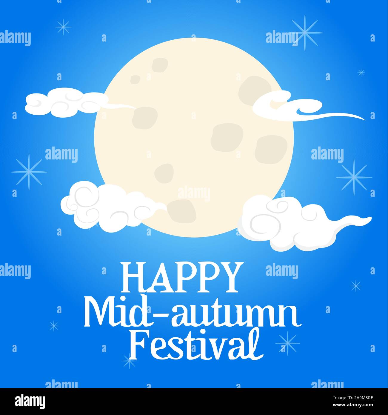Mid autumn festival colored poster - Vector illustration Stock Vector ...