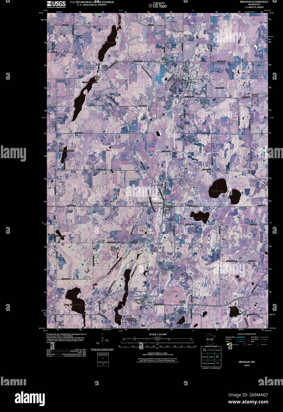 Braham minnesota map hires stock photography and images Alamy