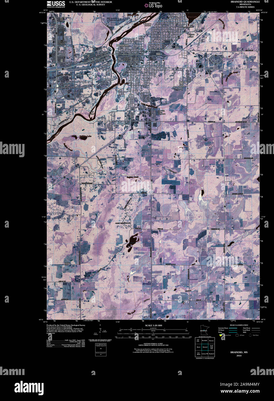 Brainerd map hi-res stock photography and images - Alamy