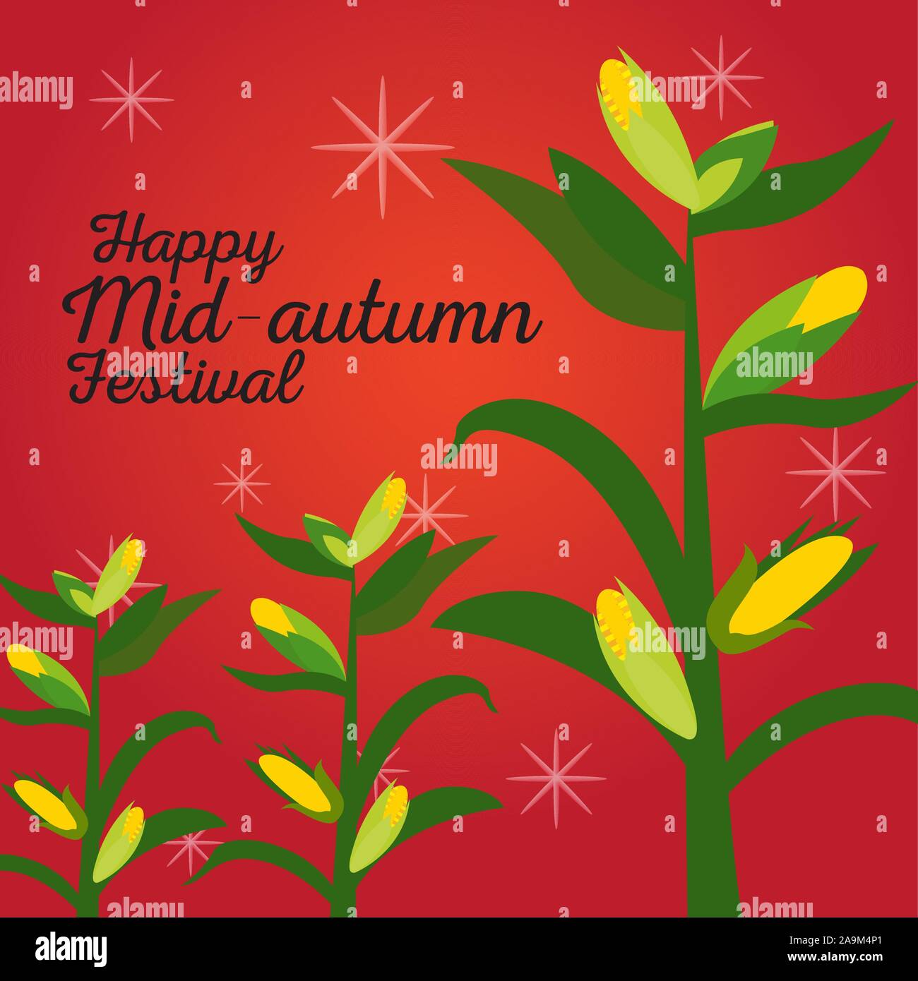 Mid autumn festival colored poster - Vector illustration Stock Vector ...