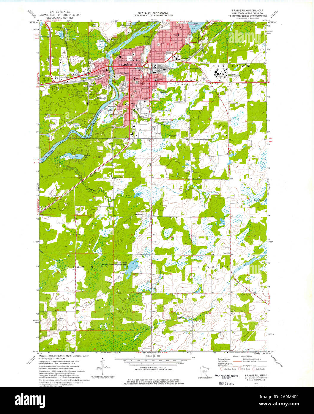 Brainerd map hi-res stock photography and images - Alamy
