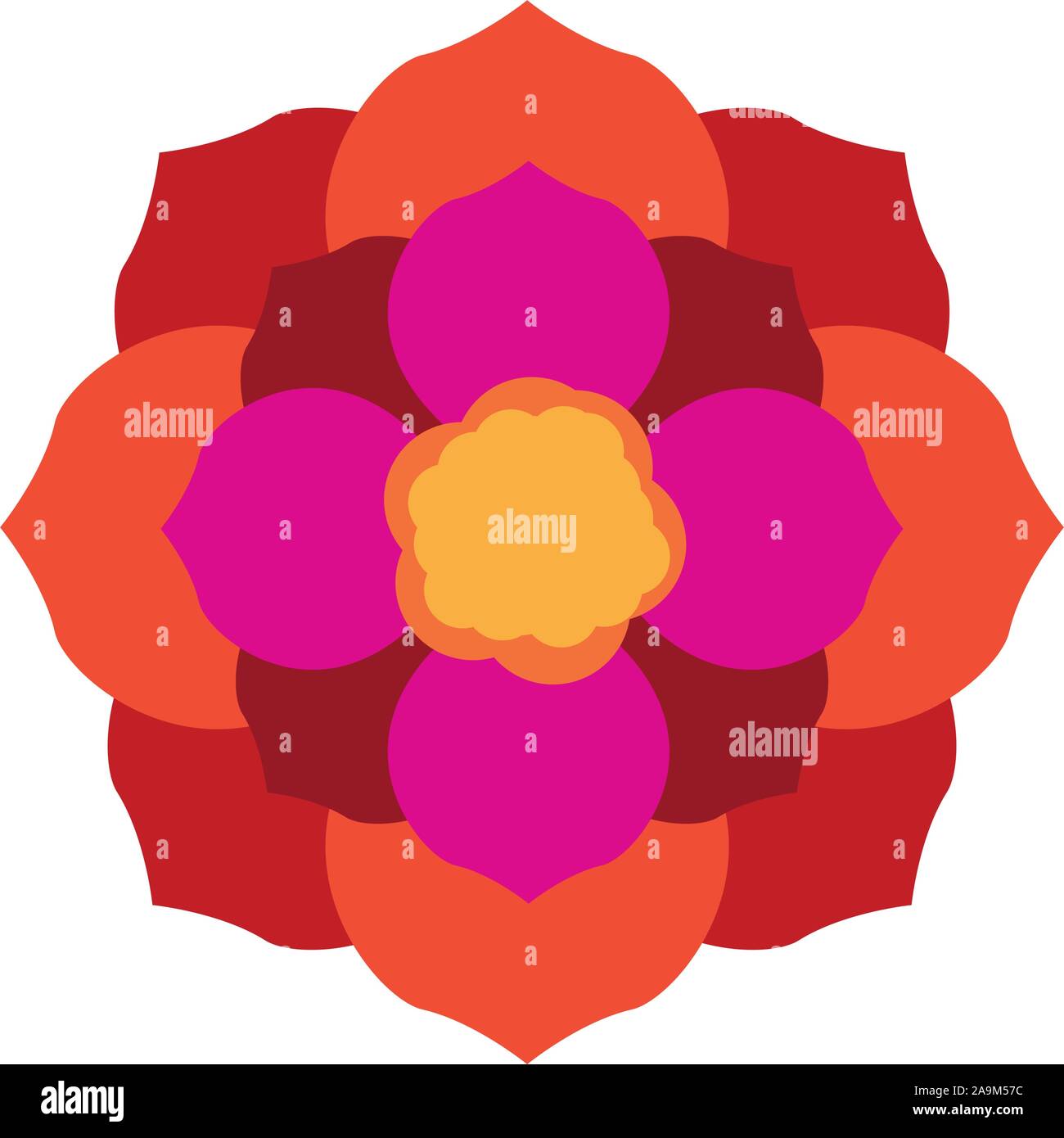 Isolated flower image on a white background - Vector illustration Stock ...