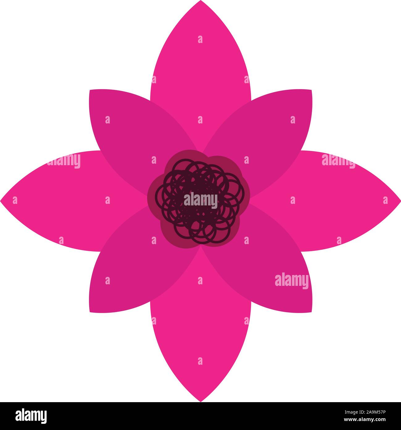 Isolated flower image on a white background - Vector illustration Stock ...