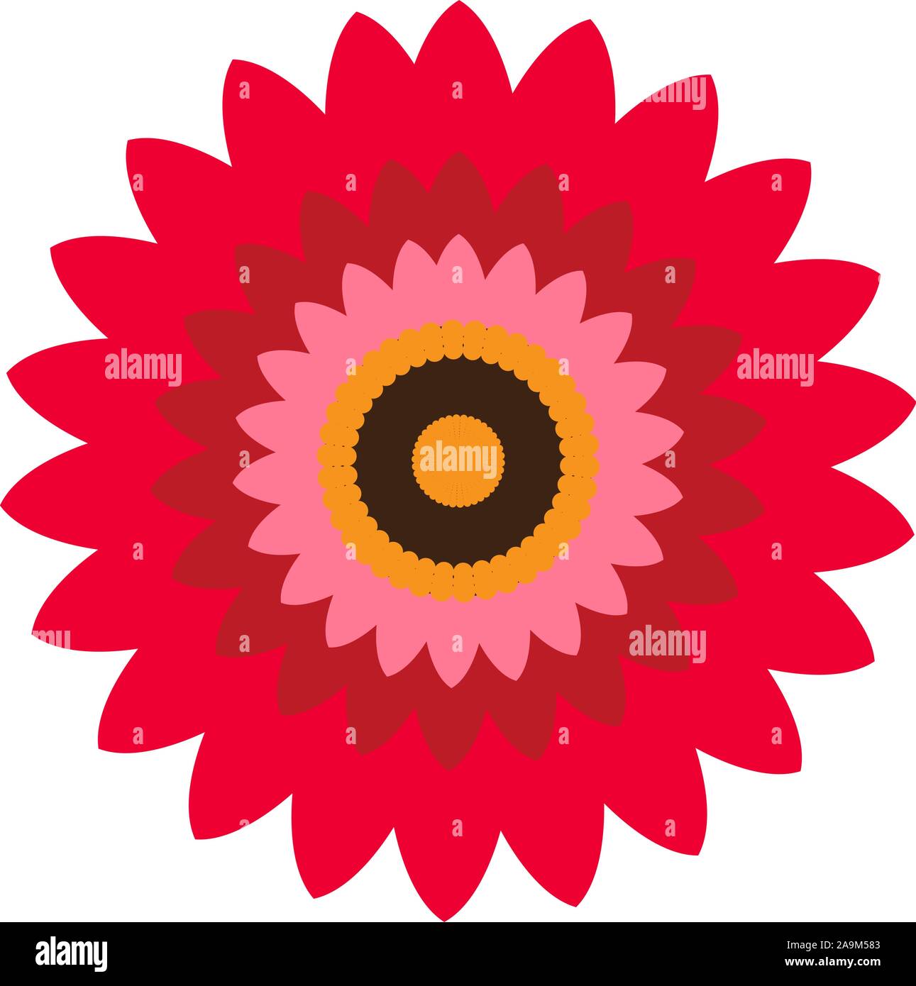 Isolated flower image on a white background - Vector illustration Stock ...