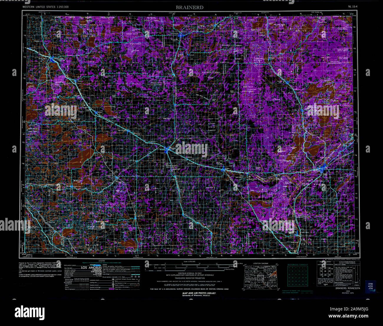 Brainerd map hi-res stock photography and images - Alamy