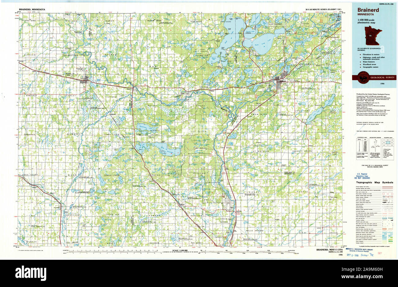 Brainerd map hires stock photography and images Alamy