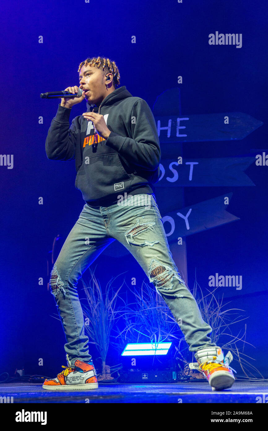 November 15, 2019, Rosemont, Illinois, U.S: Rapper YBN CORDAE (CORDAE AMARI  DUNSTON) during The Confessions of a Dangerous Mind Tour at Allstate Arena  in Rosemont, Illinois (Credit Image: © Daniel DeSlover/ZUMA Wire