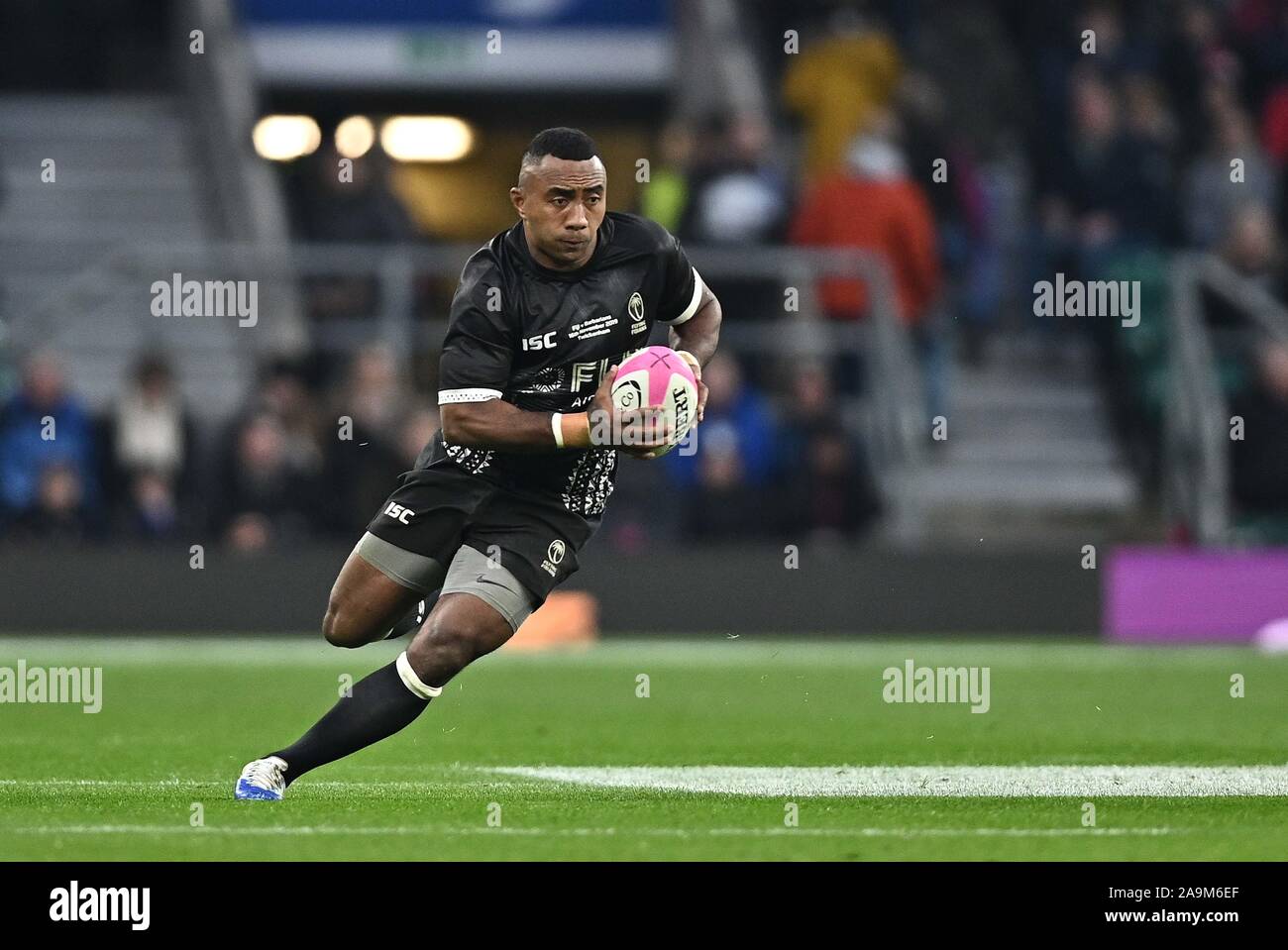 Twickenham, United Kingdom. 16th Nov, 2019. Serupepeli Vularika (Fiji). Barbarians v Fiji. Killick Cup. Twickenham Stadium. London. UK. Credit Garry Bowden/Sport in Pictures. Credit: Sport In Pictures/Alamy Live News Stock Photo