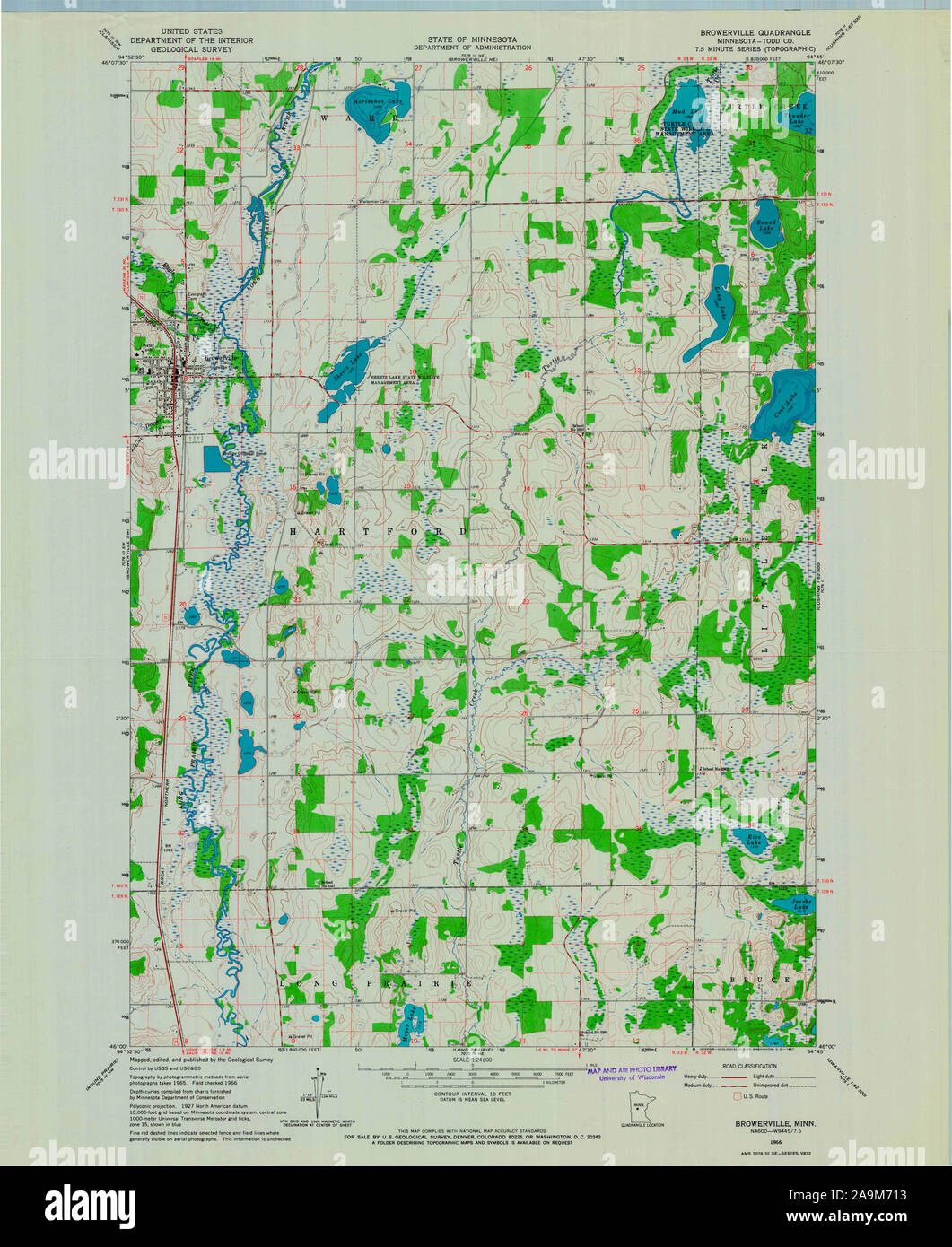 Map of browerville minnesota hires stock photography and images Alamy