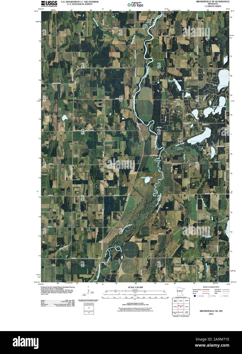 Map of browerville minnesota hires stock photography and images Alamy
