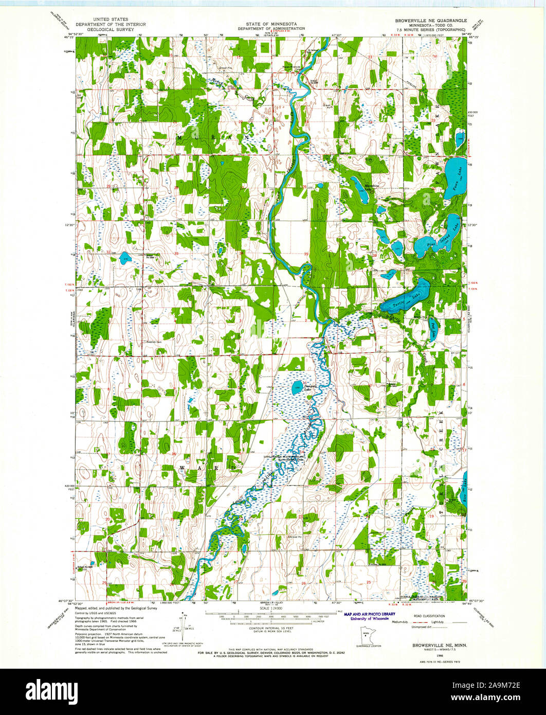 Map of browerville minnesota hires stock photography and images Alamy