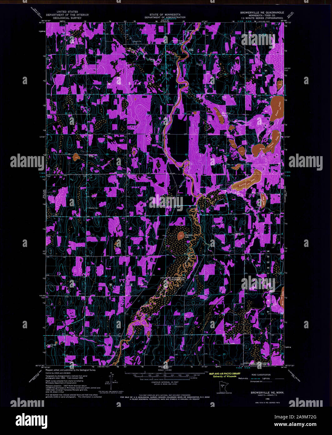 Browerville minnesota map hires stock photography and images Alamy