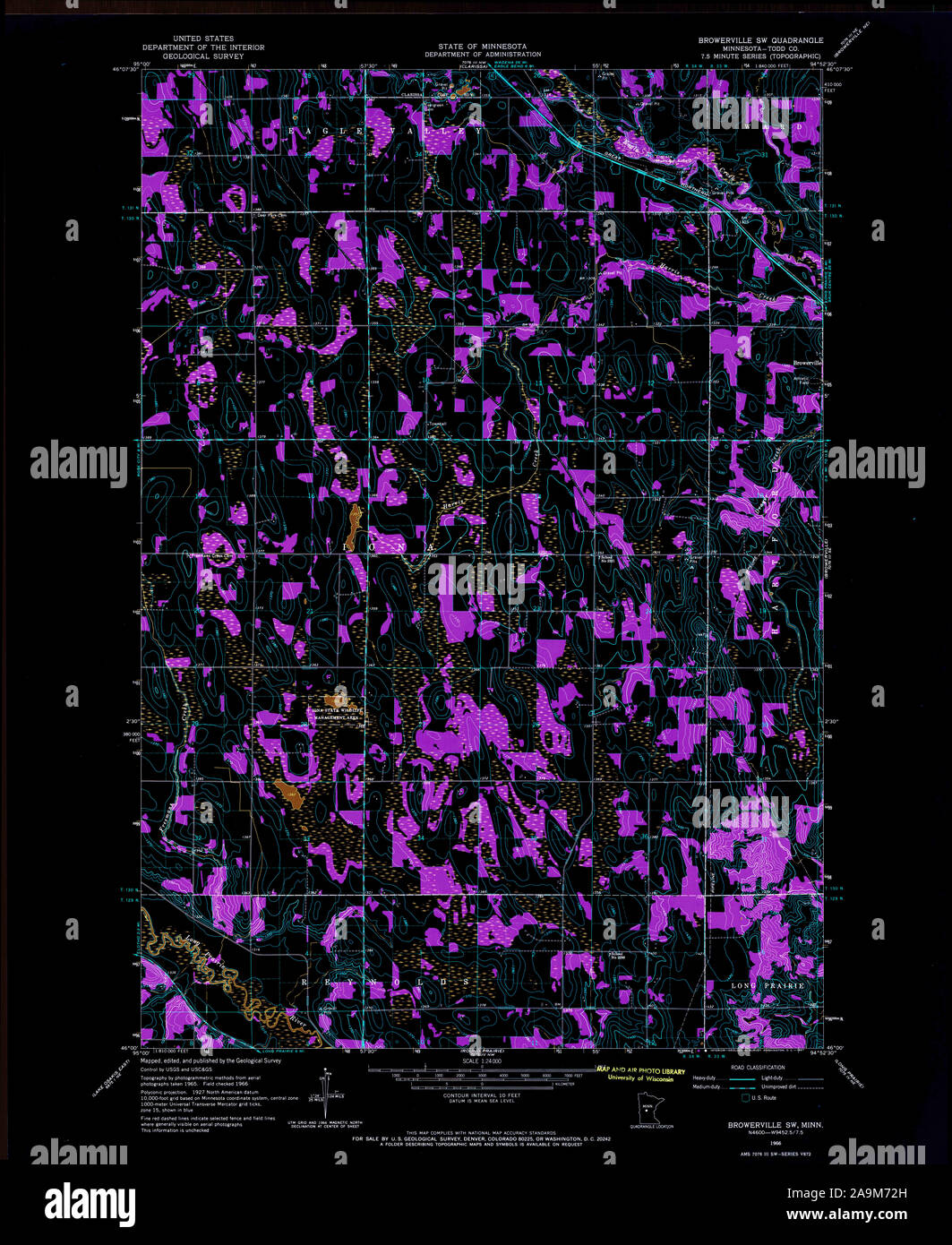 Browerville minnesota map hires stock photography and images Alamy