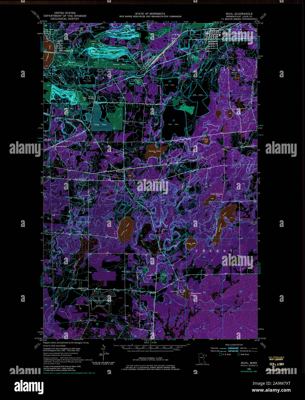 Map of buhl minnesota hires stock photography and images Alamy