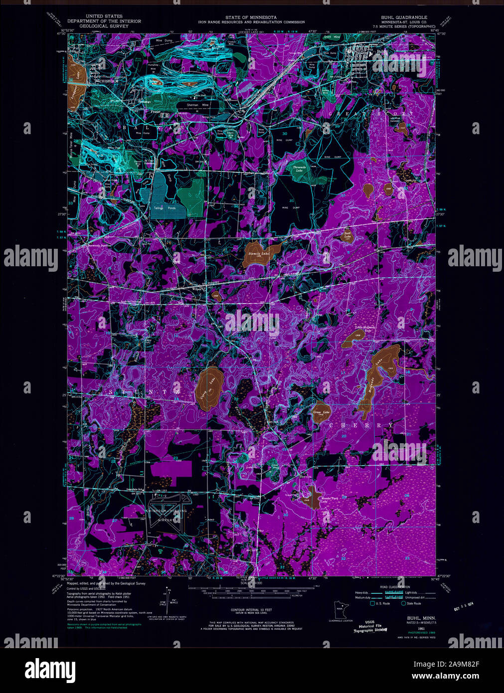 Map of buhl minnesota hires stock photography and images Alamy