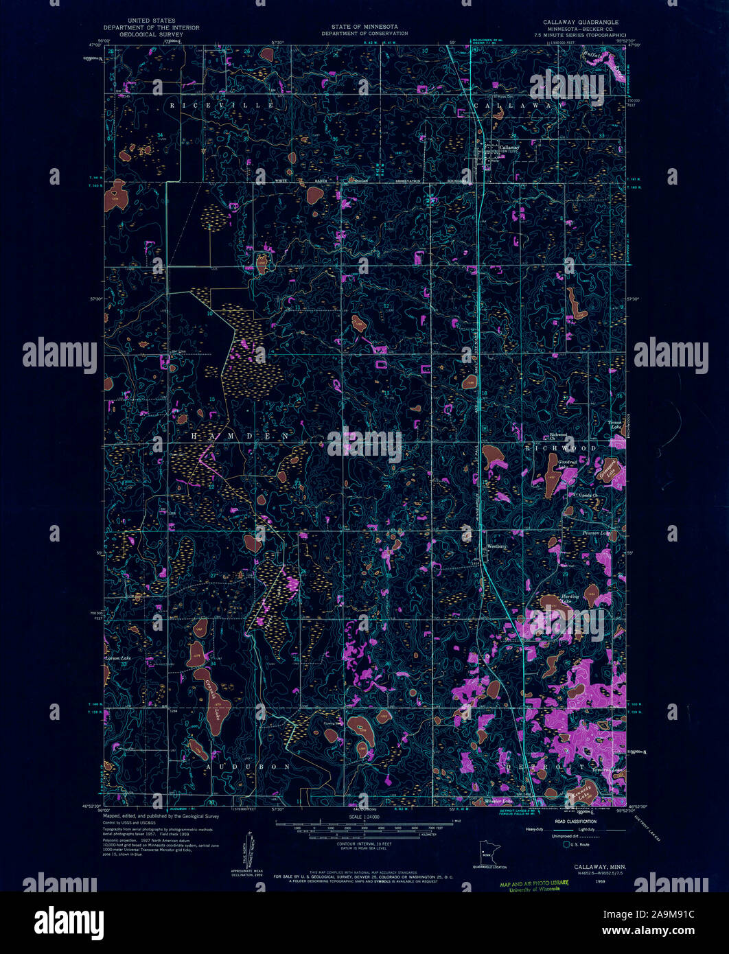 Map of callaway hi-res stock photography and images - Alamy