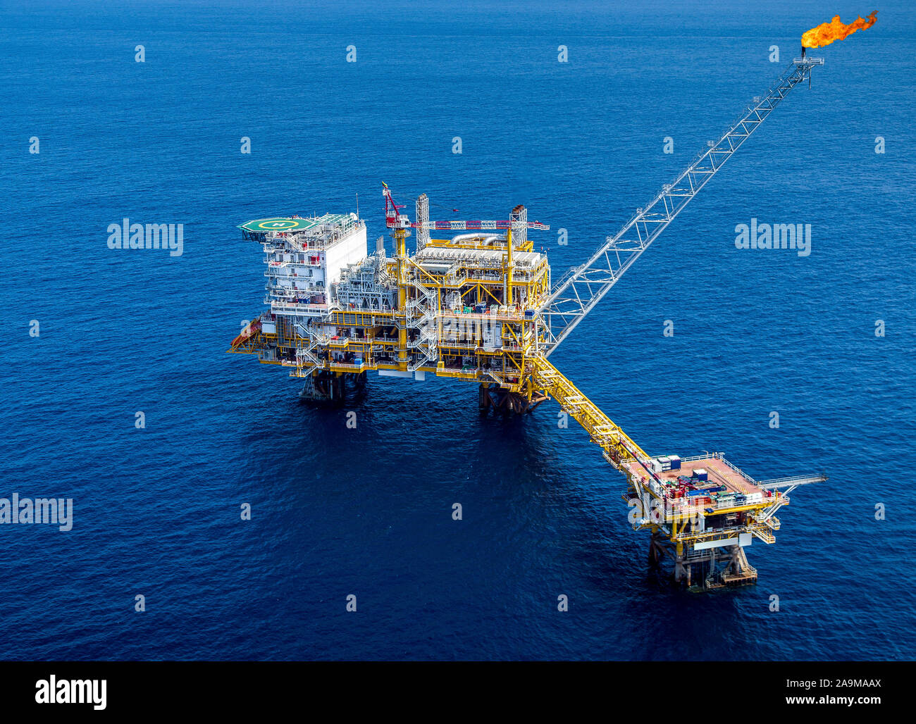 Large offshore drilling rig Stock Photo