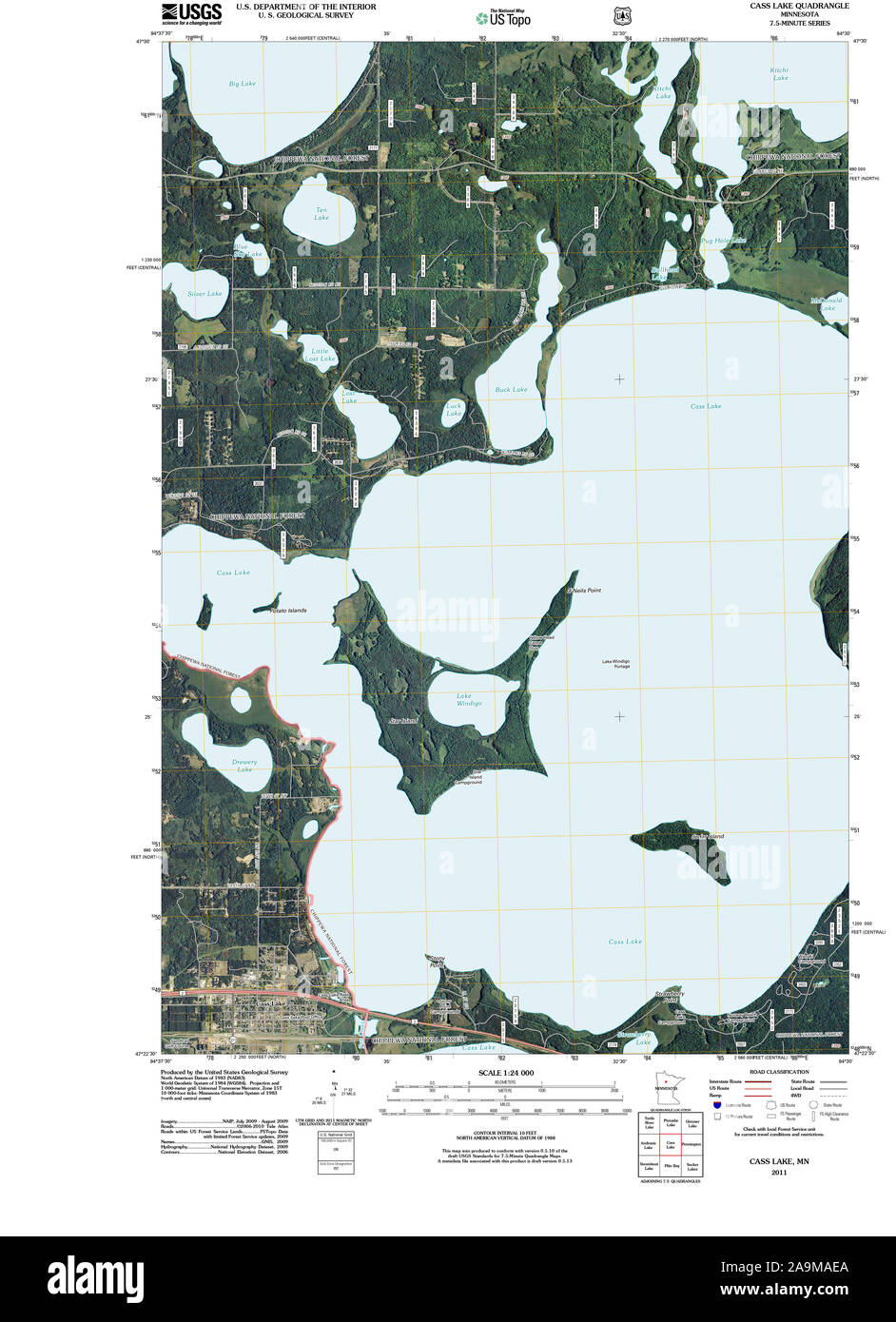 Cass lake minnesota map Cut Out Stock Images & Pictures Alamy
