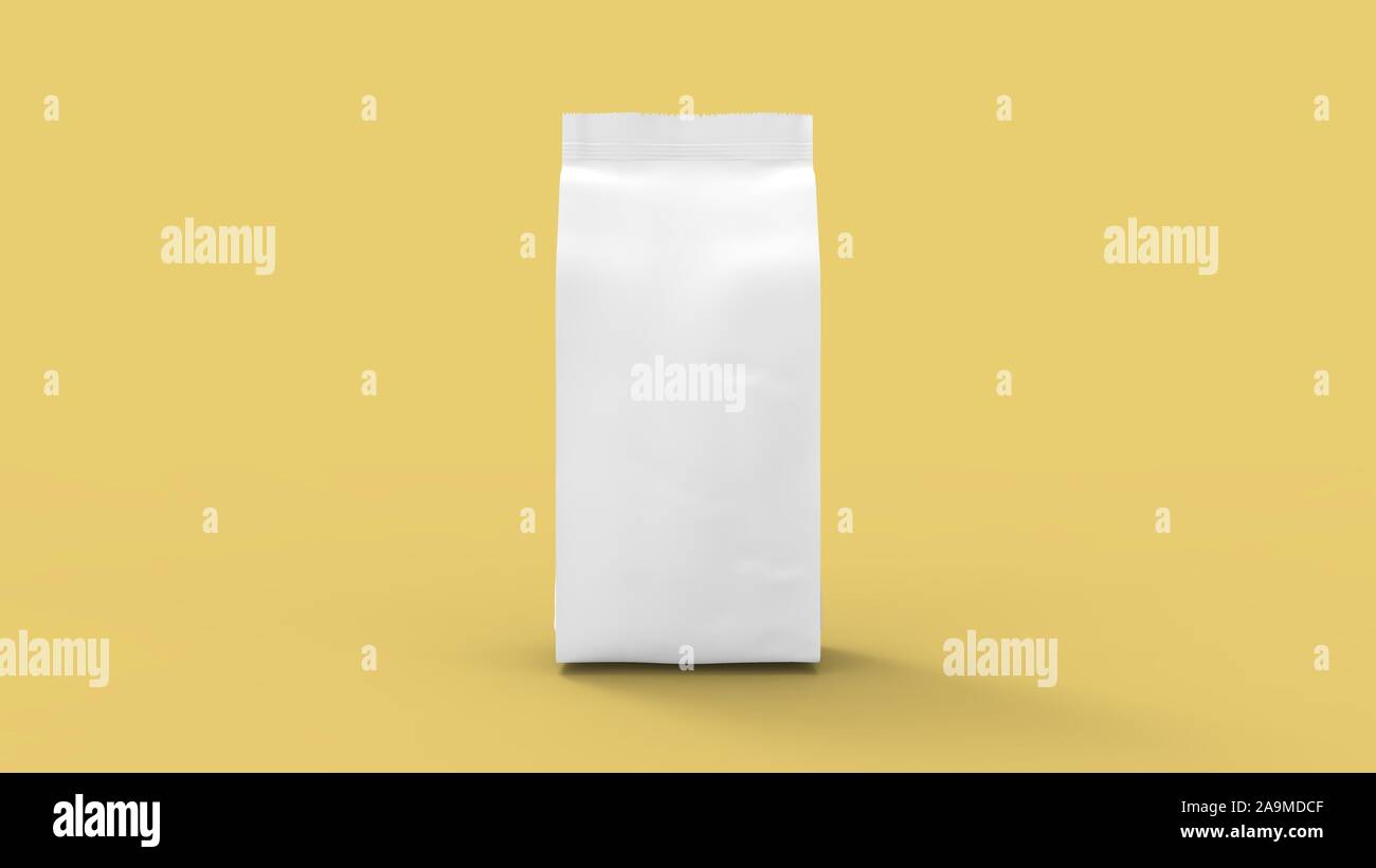 3d rendering of a pouch packaging isolated in studio background Stock ...