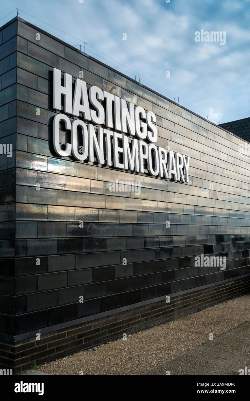 Hastings Contemporary Art Gallery, formerly the Jerwood Gallery, The Stade, Rock a Nore Road, Hastings Old Town, Hastings, East Sussex, UK. Stock Photo