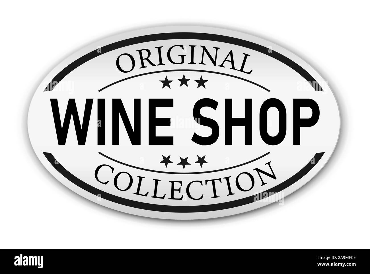 Vector wine shop logo on white background for wine shop, restaurant