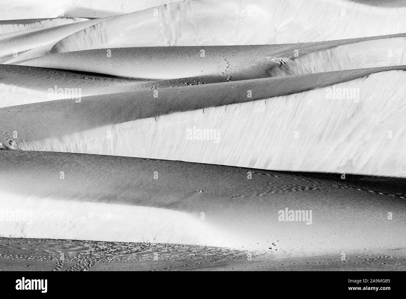Scenic view dunes in Black and White Stock Photos & Images - Alamy