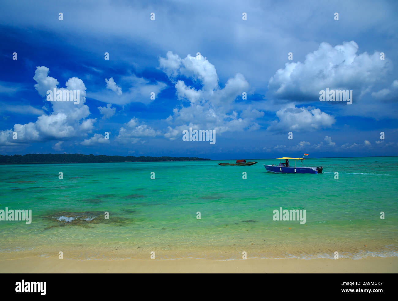 Mesmerizing view from the beach of Havelock Island (Andaman, India) Stock Photo