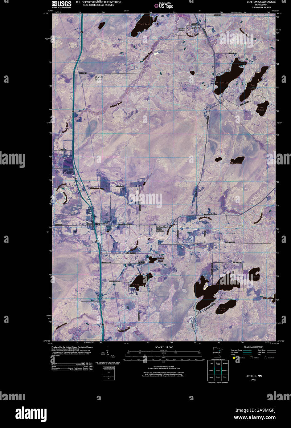Map of cotton minnesota hires stock photography and images Alamy
