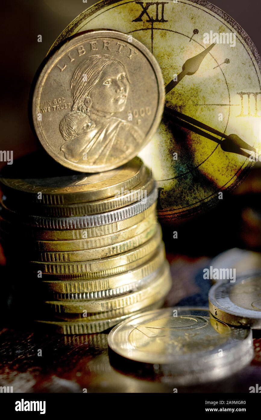 concept of business finance and monetary policy Stock Photo