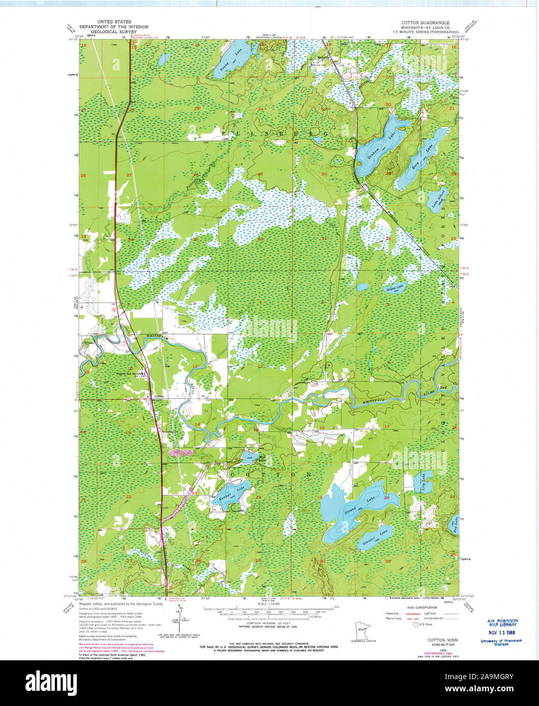 Map of cotton minnesota hires stock photography and images Alamy