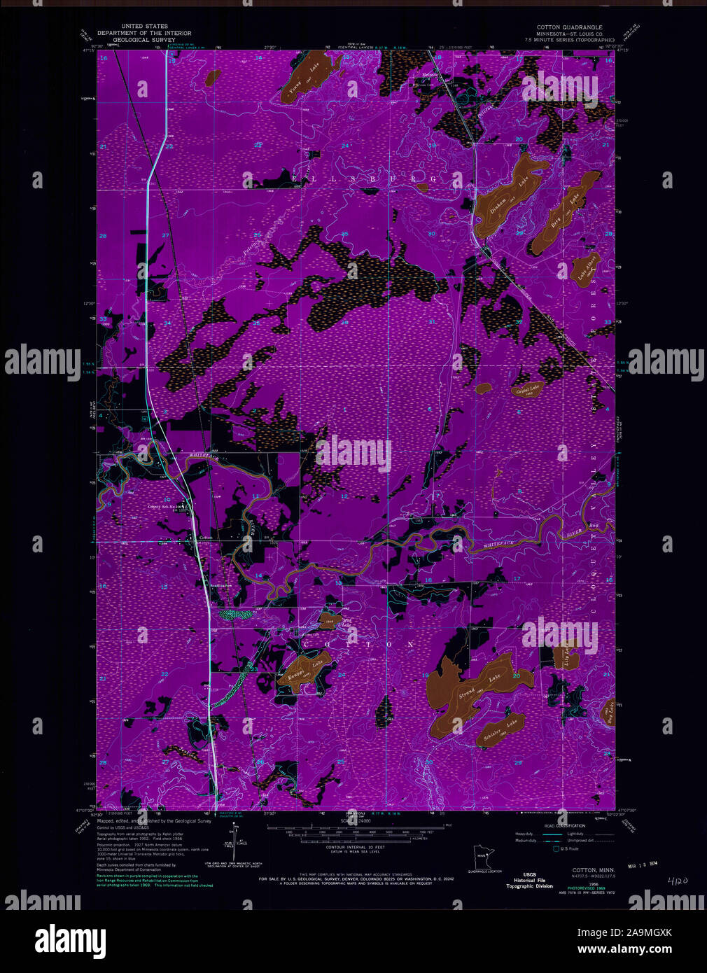 Map of cotton minnesota hires stock photography and images Alamy