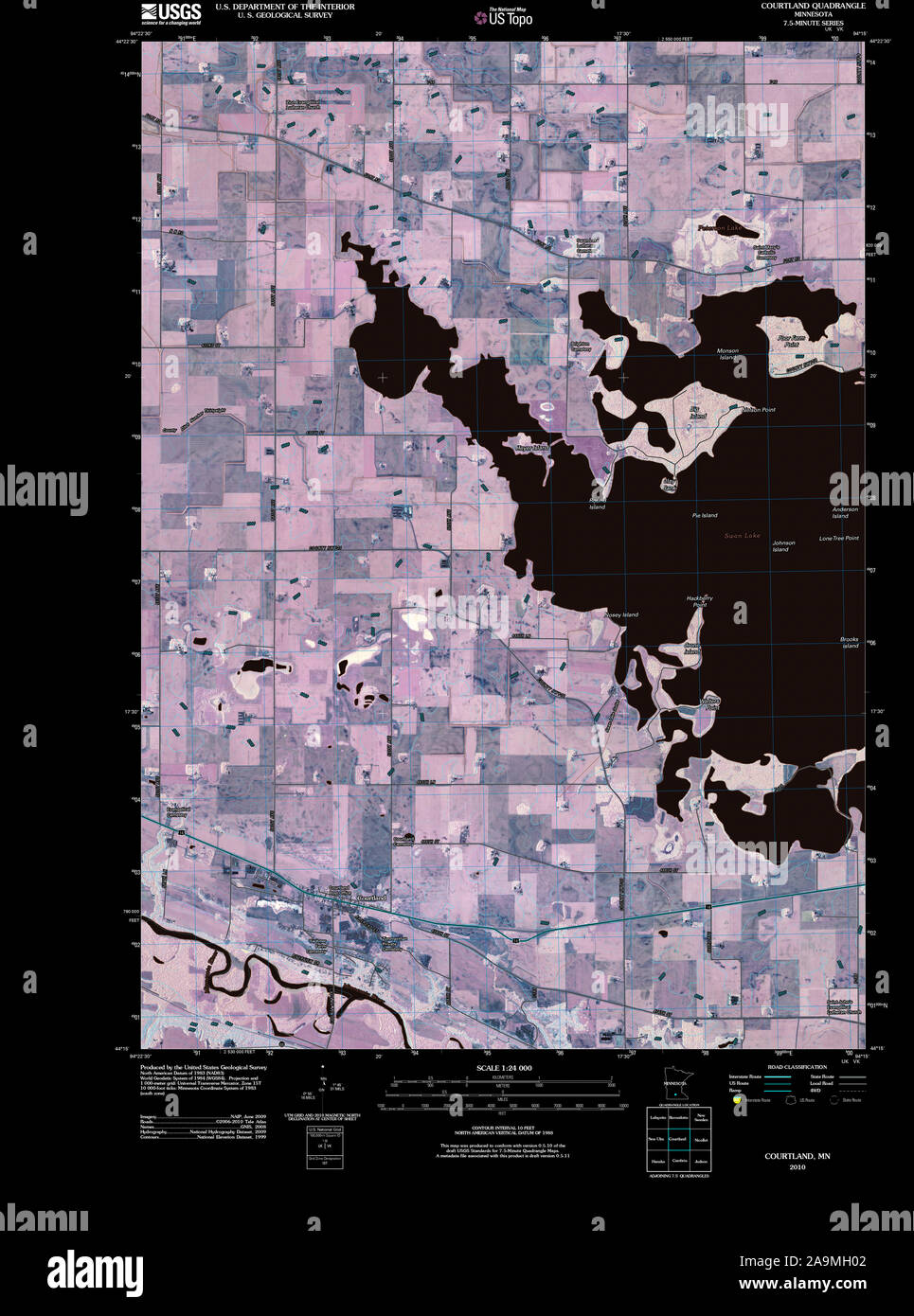 Map of courtland hires stock photography and images Alamy